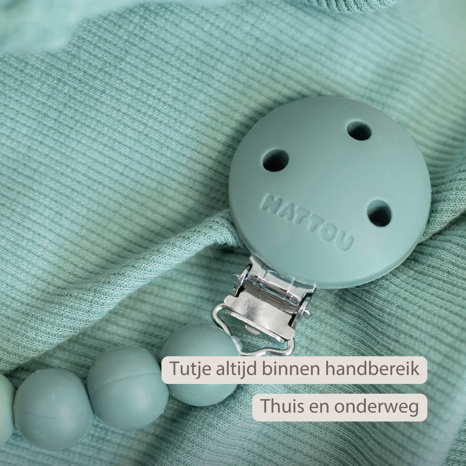 Silicone Pacifier Chain - 21 cm - Gradient Green [NL]