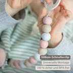 Silicone Pacifier Chain - 21 cm - Multi Pink [DE]