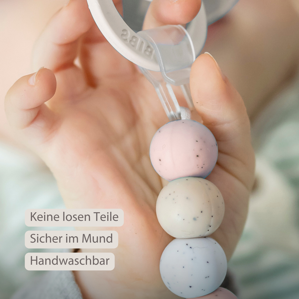 Silicone Pacifier Chain - 21 cm - Multi Pink [DE]