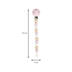 Silicone Pacifier Chain - 21 cm - Multi Pink [DE]