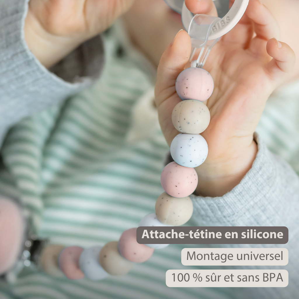 Silicone Pacifier Chain - 21 cm - Multi Pink [FR]