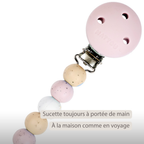 Silicone Pacifier Chain - 21 cm - Multi Pink [FR]