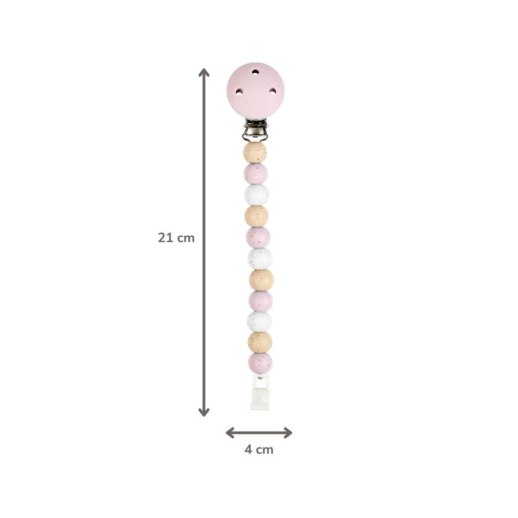 Silicone Pacifier Chain - 21 cm - Multi Pink [IT]