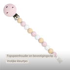 Silicone Pacifier Chain - 21 cm - Multi Pink [NL]