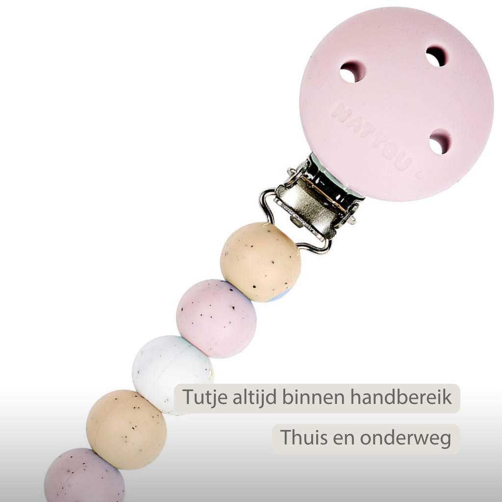 Silicone Pacifier Chain - 21 cm - Multi Pink [NL]