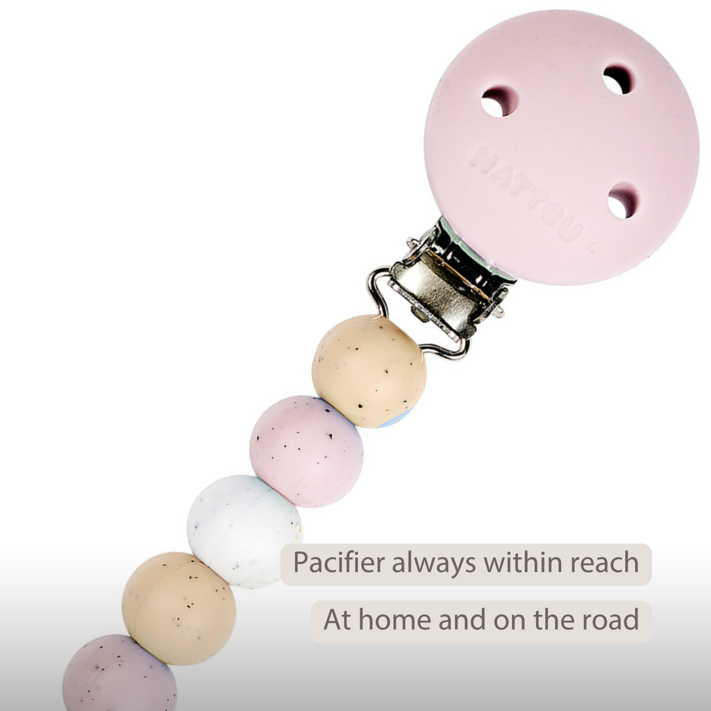 Silicone Pacifier Chain - 21 cm - Multi Pink [EN]