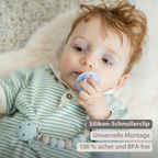 Silicone Pacifier Chain - 21 cm - Multi Green [DE]