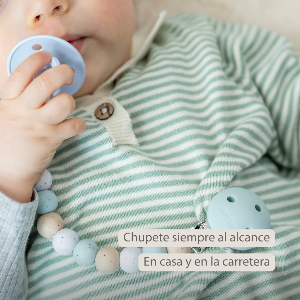 Silicone Pacifier Chain - 21 cm - Multi Green [ES]