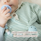 Silicone Pacifier Chain - 21 cm - Multi Green [FR]