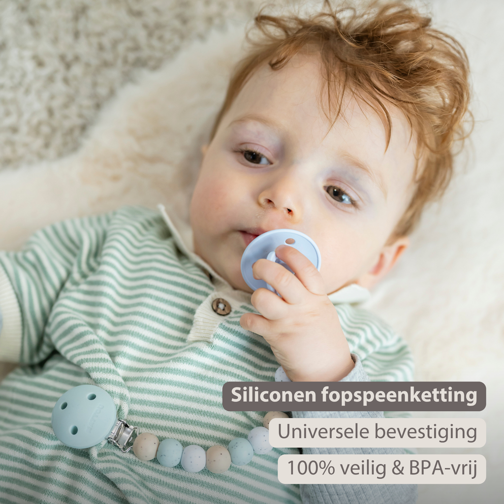 Silicone Pacifier Chain - 21 cm - Multi Green [NL]