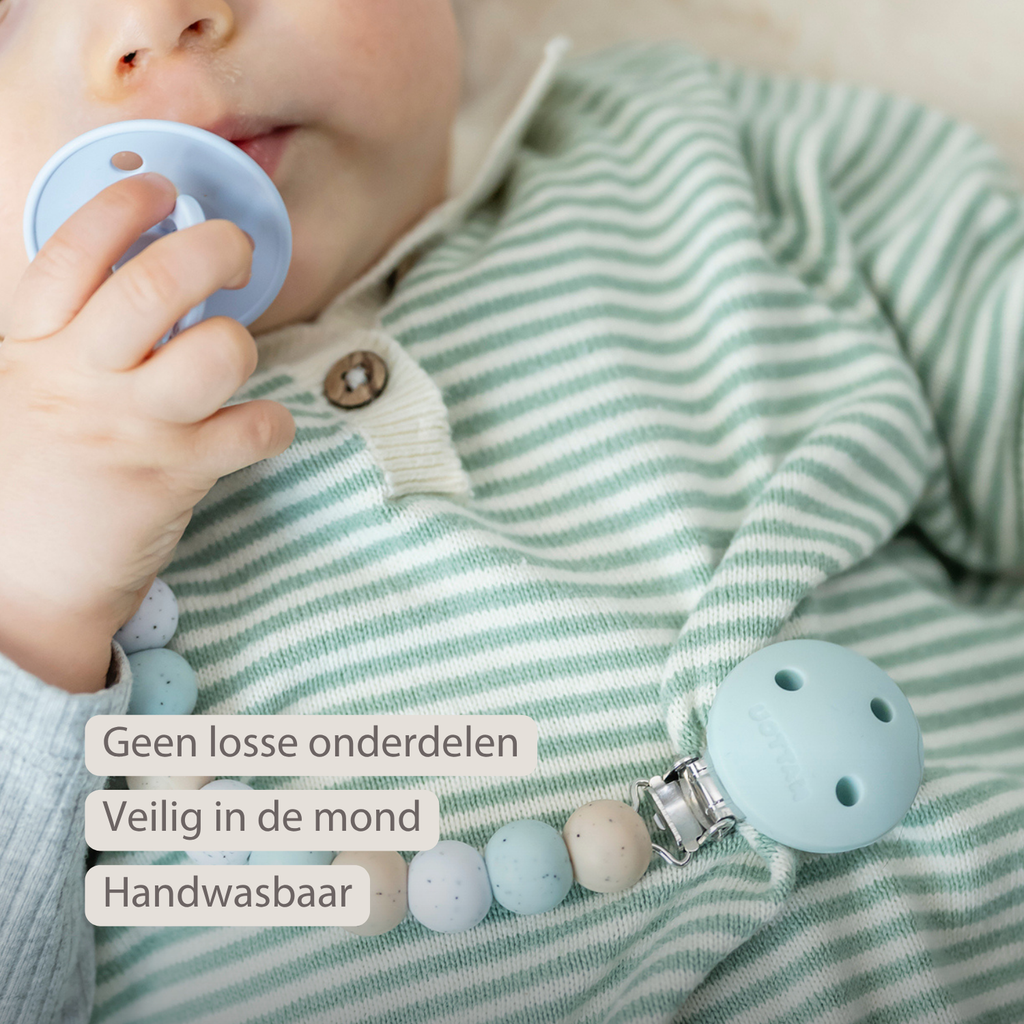 Silicone Pacifier Chain - 21 cm - Multi Green [NL]