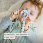 Silicone Pacifier Chain - 21 cm - Multi Green [EN]