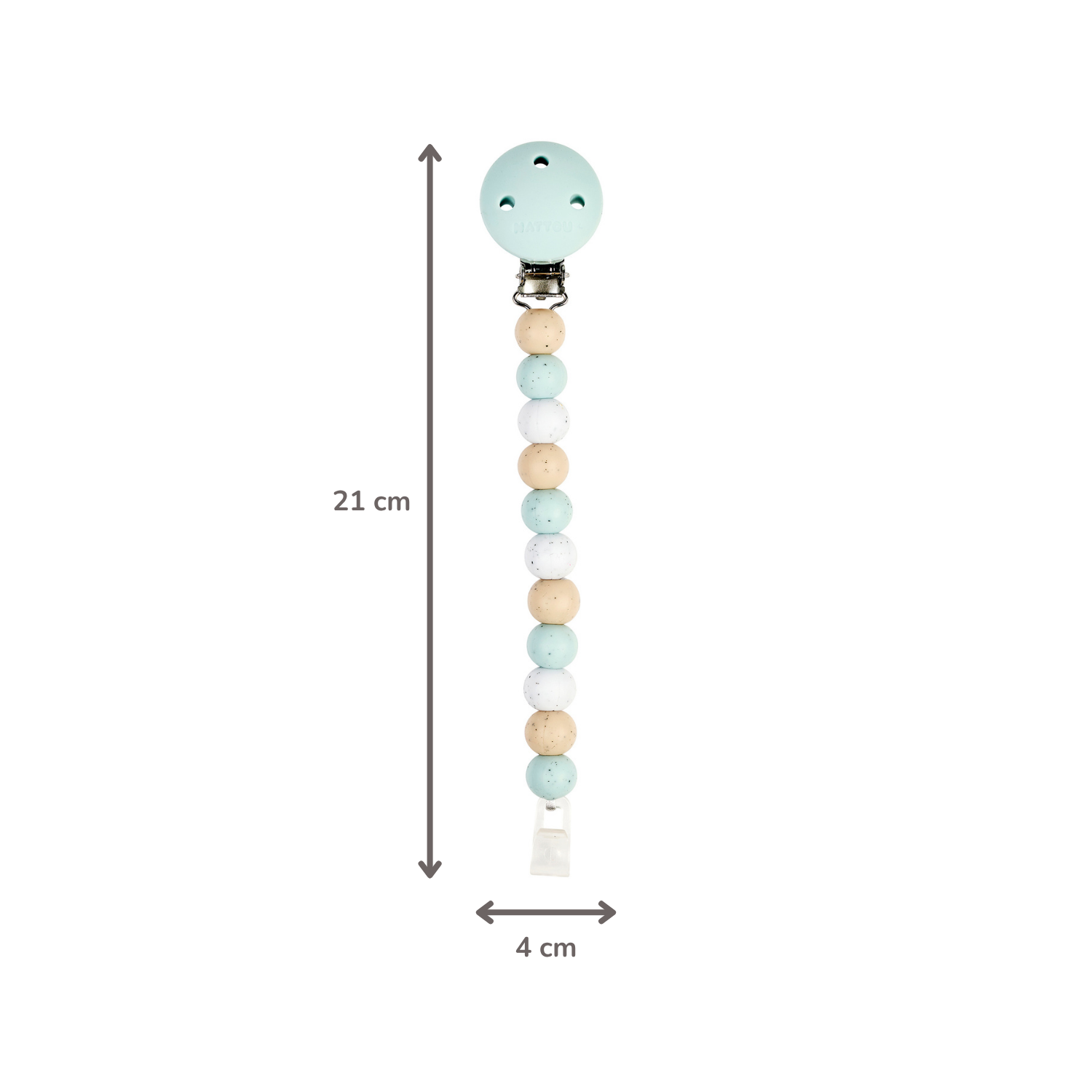 Silicone Pacifier Chain - 21 cm - Multi Green [EN]