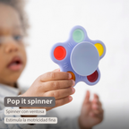 Silicone Baby Pop-it Spinner with Suction Cup - 9 cm - Multicolor [ES]