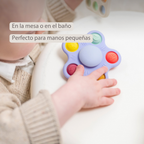Silicone Baby Pop-it Spinner with Suction Cup - 9 cm - Multicolor [ES]