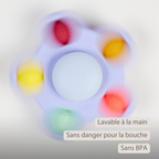 Silicone Baby Pop-it Spinner with Suction Cup - 9 cm - Multicolor [FR]