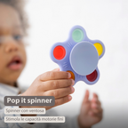 Silicone Baby Pop-it Spinner with Suction Cup - 9 cm - Multicolor [IT]