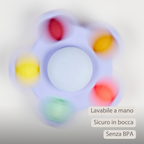 Silicone Baby Pop-it Spinner with Suction Cup - 9 cm - Multicolor [IT]