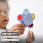 Silicone Baby Pop-it Spinner with Suction Cup - 9 cm - Multicolor [EN]