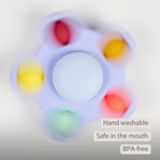 Silicone Baby Pop-it Spinner with Suction Cup - 9 cm - Multicolor [EN]