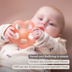 Silicone Rattle Flower - 10 cm - Pink [DE]