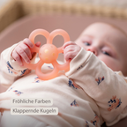 Silicone Rattle Flower - 10 cm - Pink [DE]
