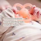 Silicone Rattle Flower - 10 cm - Pink [DE]