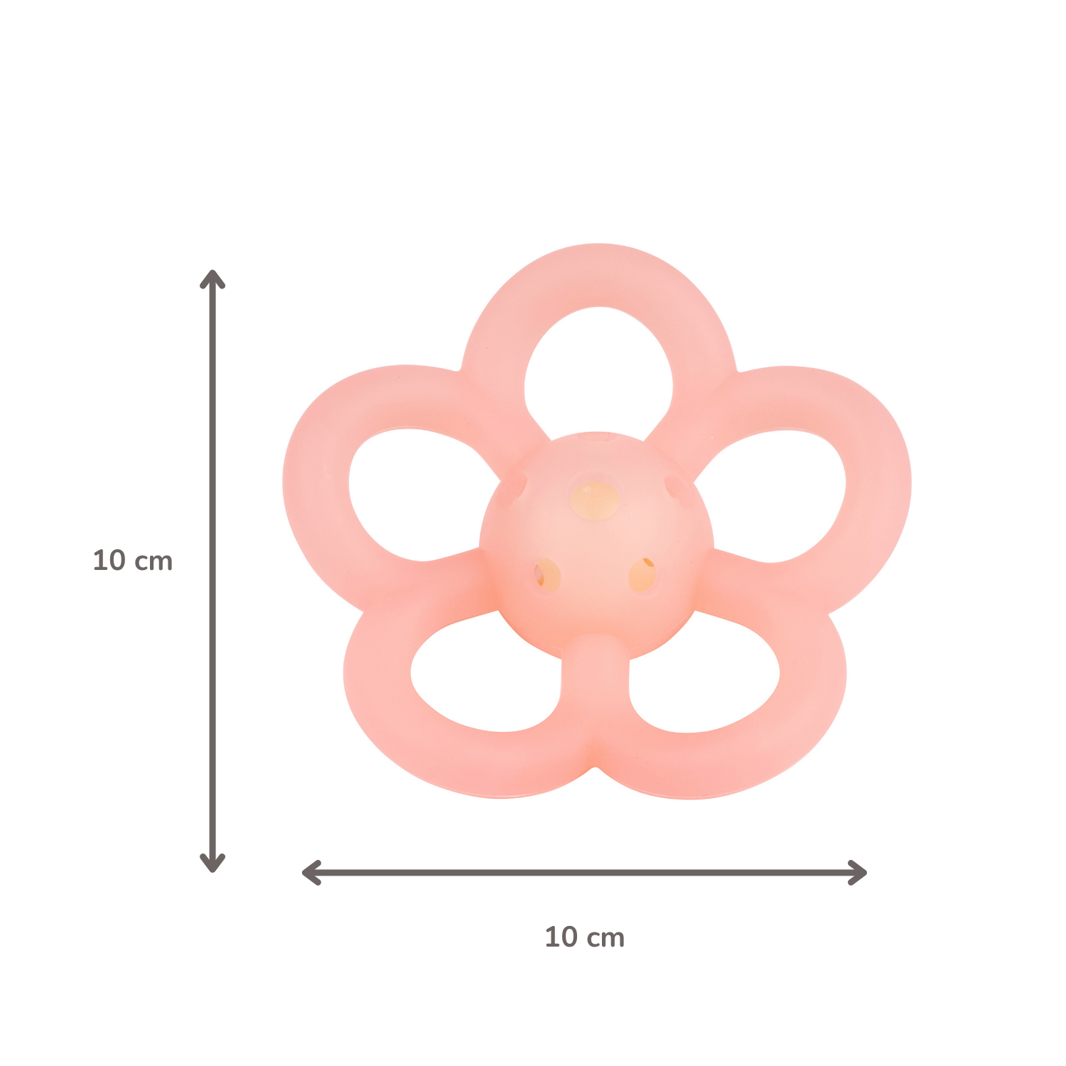 Silicone Rattle Flower - 10 cm - Pink [DE]