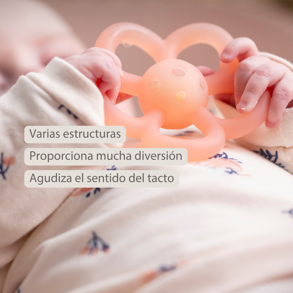 Silicone Rattle Flower - 10 cm - Pink [ES]