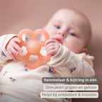 Silicone Rattle Flower - 10 cm - Pink [NL]