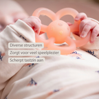 Silicone Rattle Flower - 10 cm - Pink [NL]
