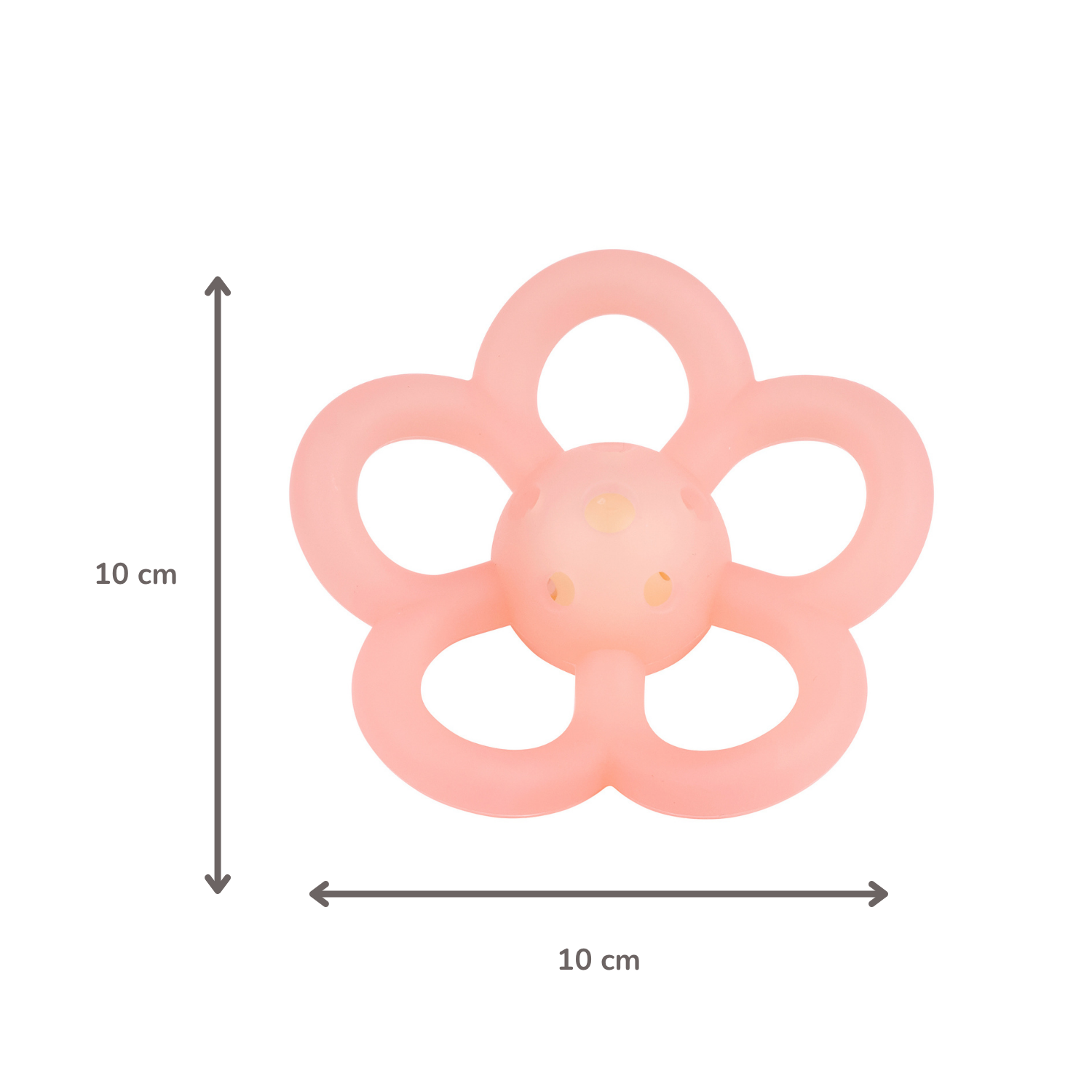 Silicone Rattle Flower - 10 cm - Pink [EN]