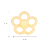 Silicone Rattle Flower - 10 cm - Yellow [DE]