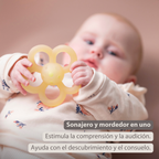 Silicone Rattle Flower - 10 cm - Yellow [ES]