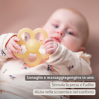 Silicone Rattle Flower - 10 cm - Yellow [IT]
