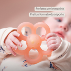 Silicone Rattle Flower - 10 cm - Yellow [IT]
