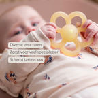 Silicone Rattle Flower - 10 cm - Yellow [NL]
