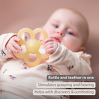 Silicone Rattle Flower - 10 cm - Yellow [EN]