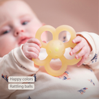 Silicone Rattle Flower - 10 cm - Yellow [EN]