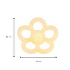 Silicone Rattle Flower - 10 cm - Yellow [EN]