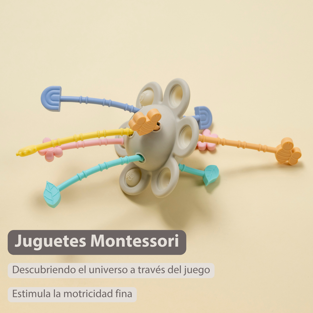 Silicone Montessori Baby Toy - 20 cm - Multicolor [ES]
