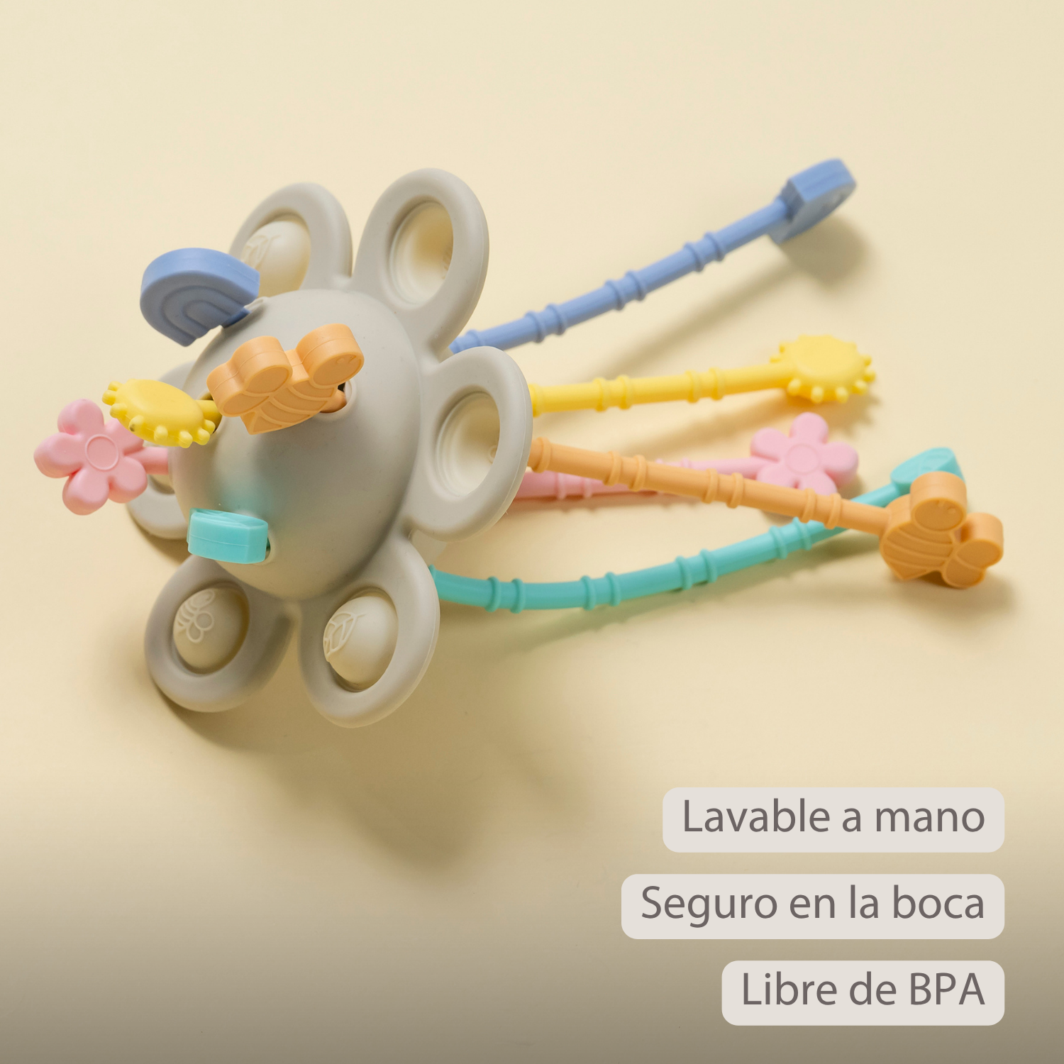 Silicone Montessori Baby Toy - 20 cm - Multicolor [ES]