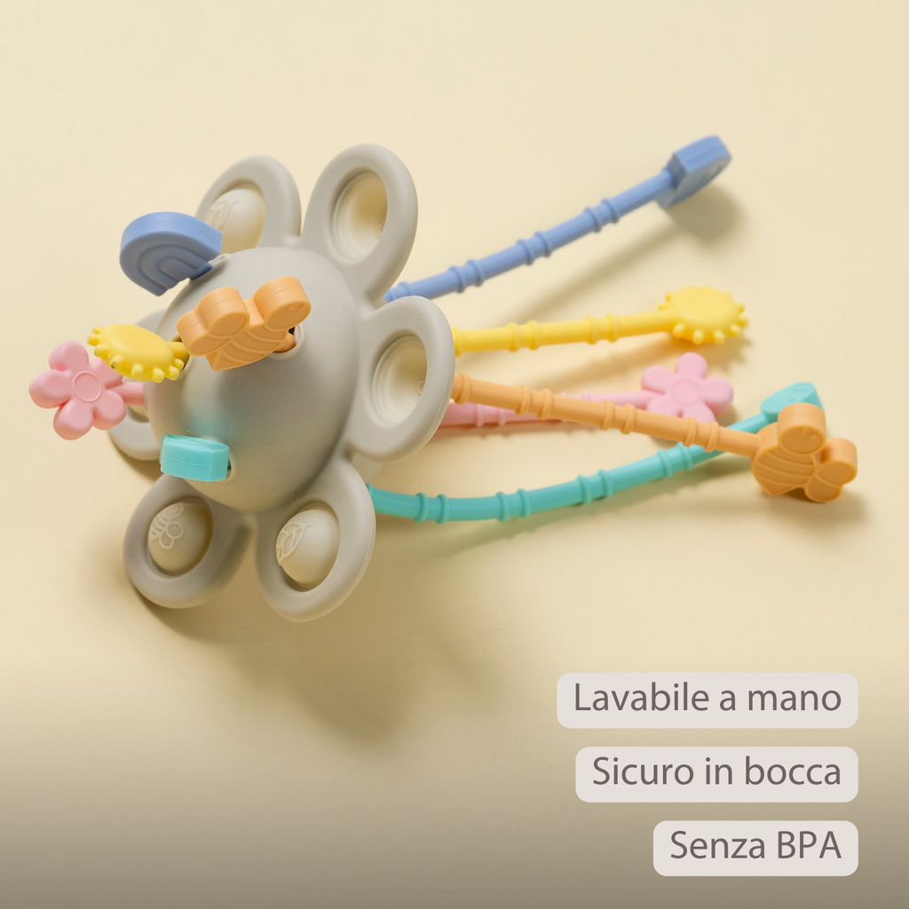 Silicone Montessori Baby Toy - 20 cm - Multicolor [IT]