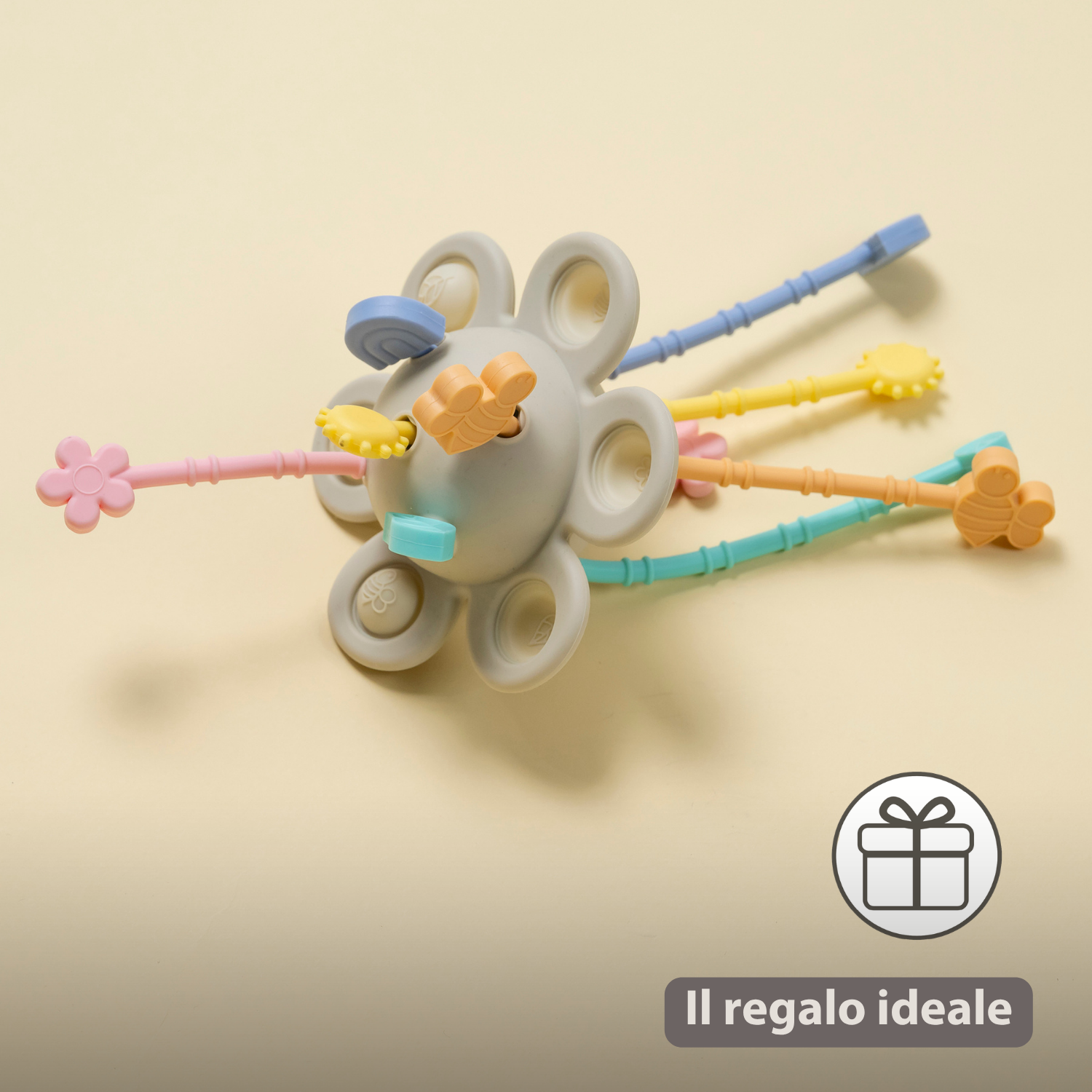 Silicone Montessori Baby Toy - 20 cm - Multicolor [IT]