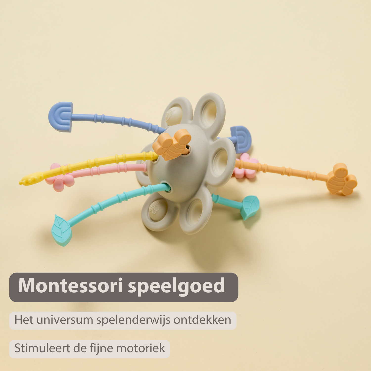 Silicone Montessori Baby Toy - 20 cm - Multicolor [NL]