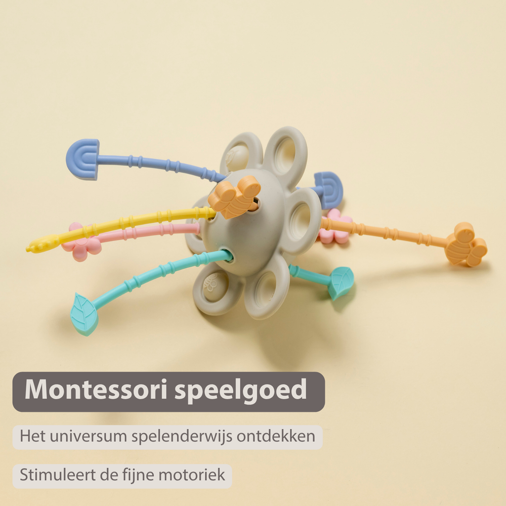 Silicone Montessori Baby Toy - 20 cm - Multicolor [NL]