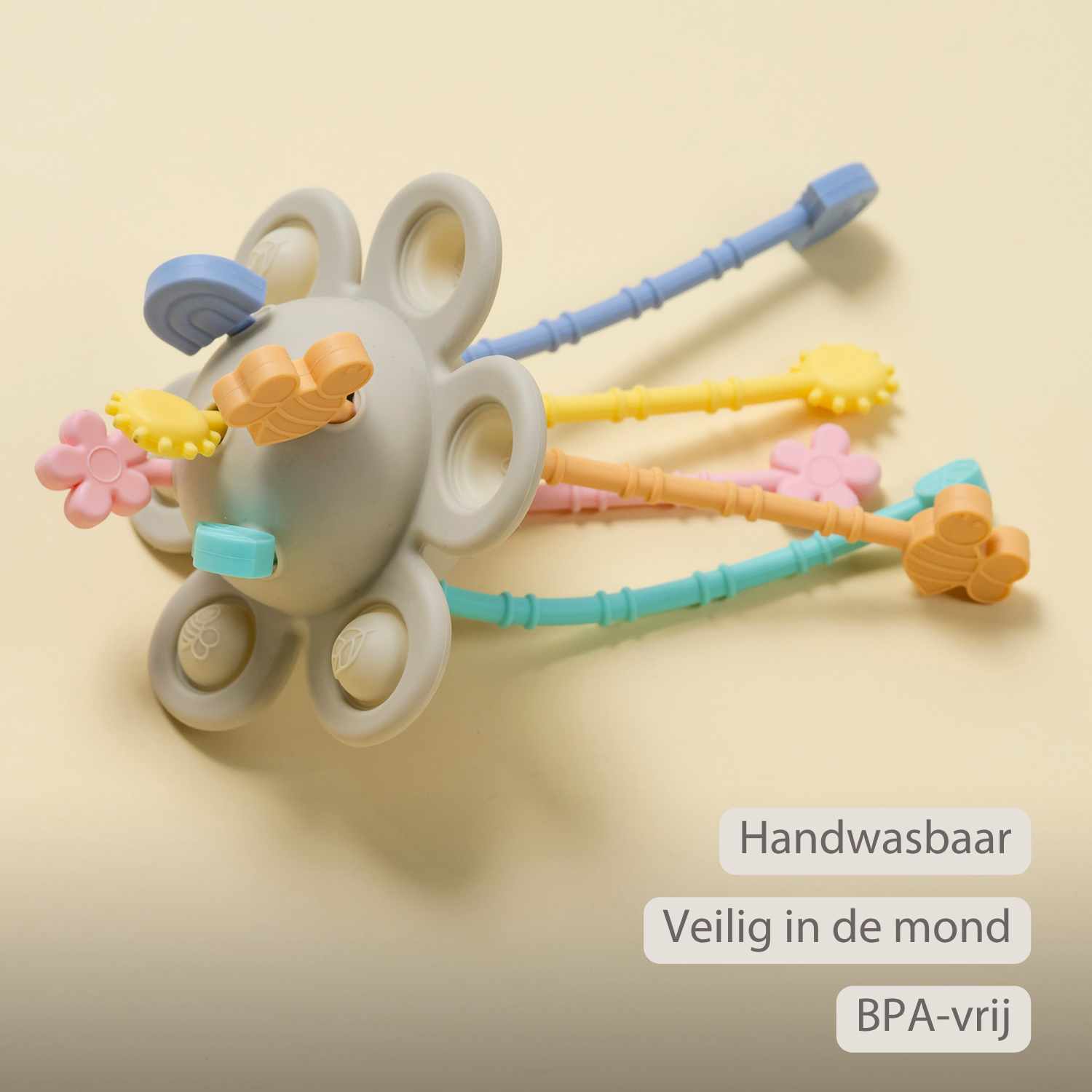 Silicone Montessori Baby Toy - 20 cm - Multicolor [NL]