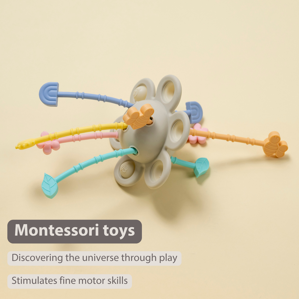 Silicone Montessori Baby Toy - 20 cm - Multicolor [EN]