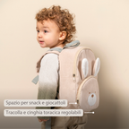 Lapidou Backpack - 28 cm - Preschool Backpack - Soft Rabbit Backpack - Sand [IT]
