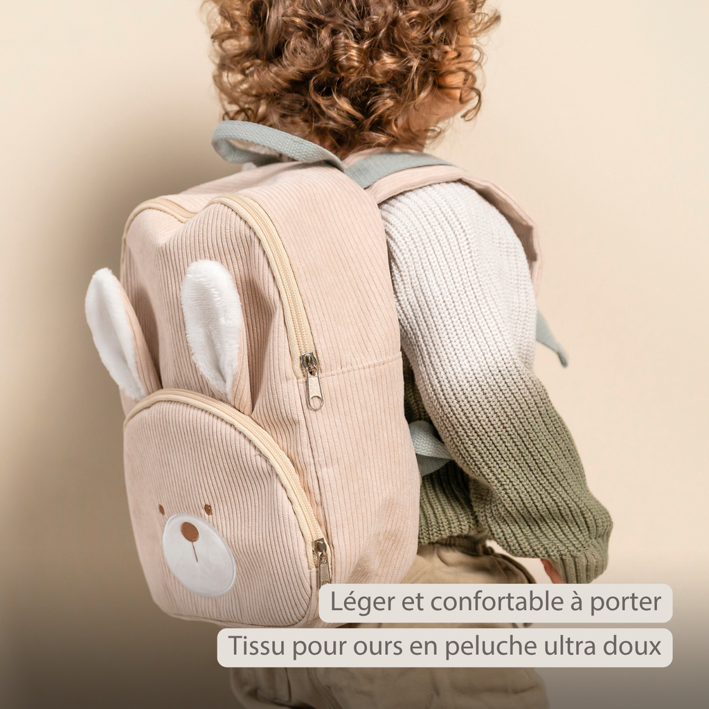 Lapidou Backpack - 28 cm - Preschool Backpack - Soft Bear Backpack - Linden Green [FR]